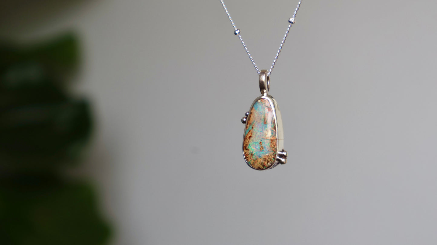 Amapola - Boulder Opal Pendant