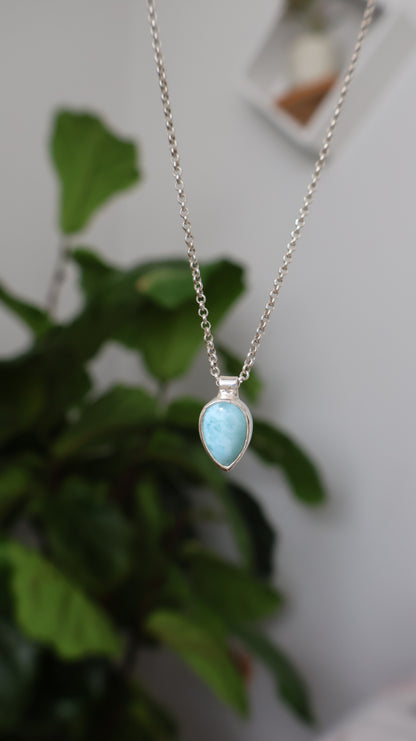 Larimar Teardrop Necklace