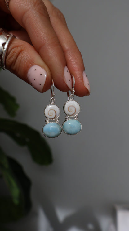Seafoam Spiral Earrings