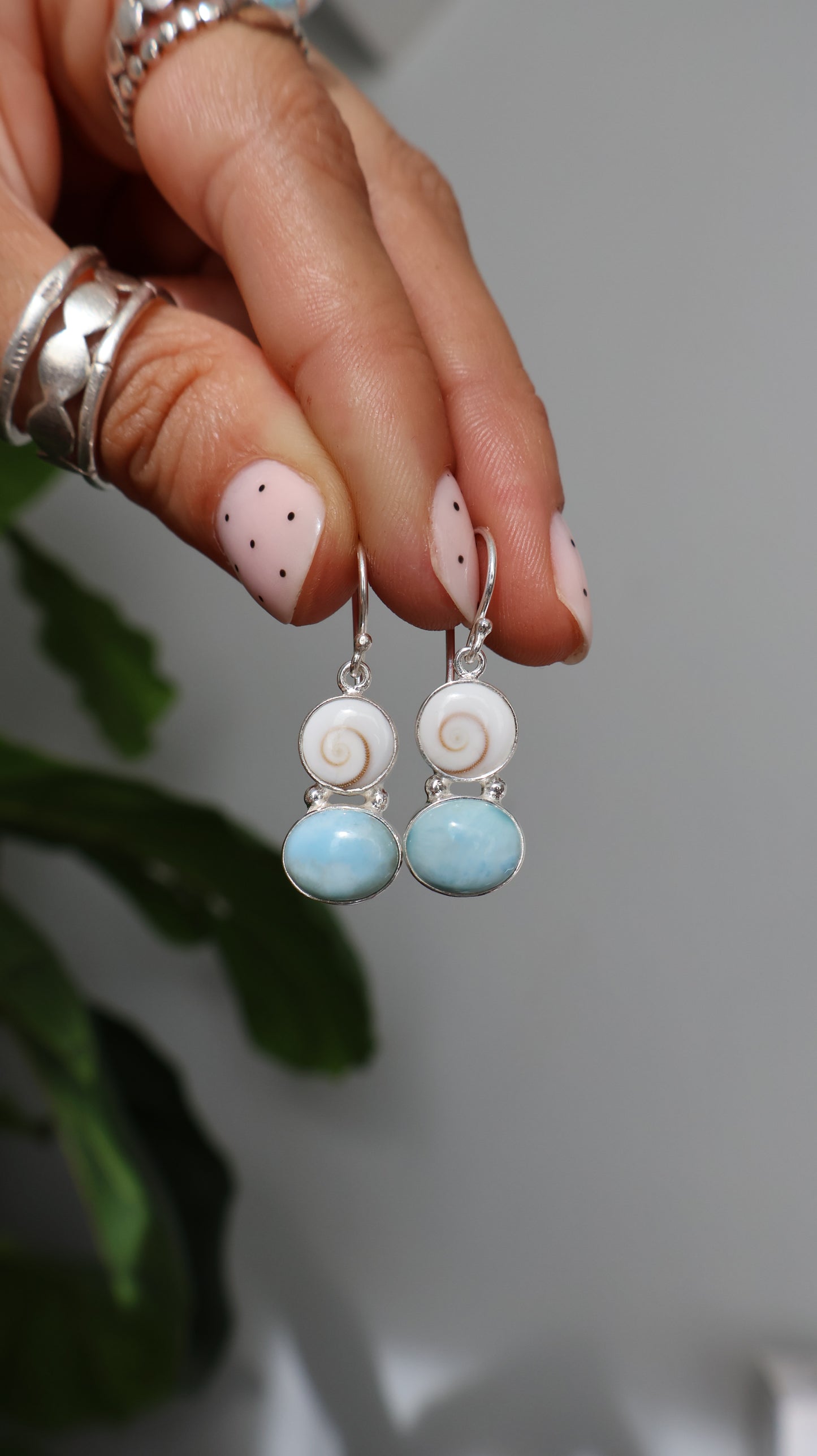Seafoam Spiral Earrings