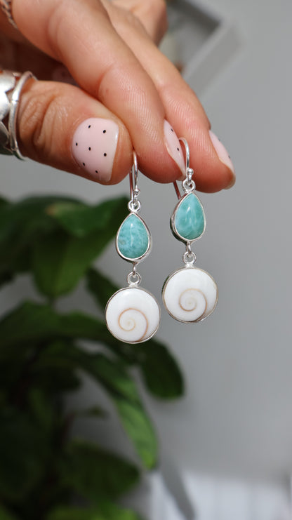 Ocean Eye - Larimar Earrings