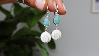 Ocean Eye - Larimar Earrings