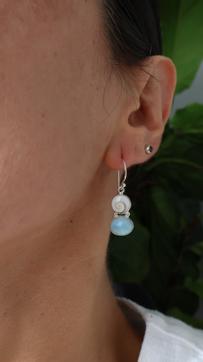 Seafoam Spiral Earrings