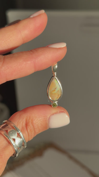 Aira Opal &amp; Peridot Pendant