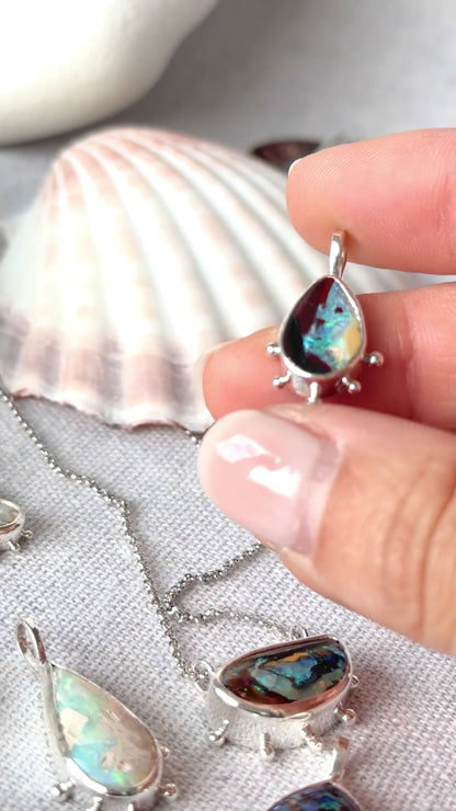 Eclipse - Solid Australian Opal Pendant