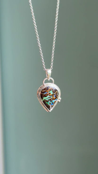 Golden Horizon — Boulder Matrix Opal Necklace