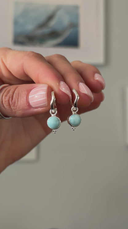 Larimar Round Hoops