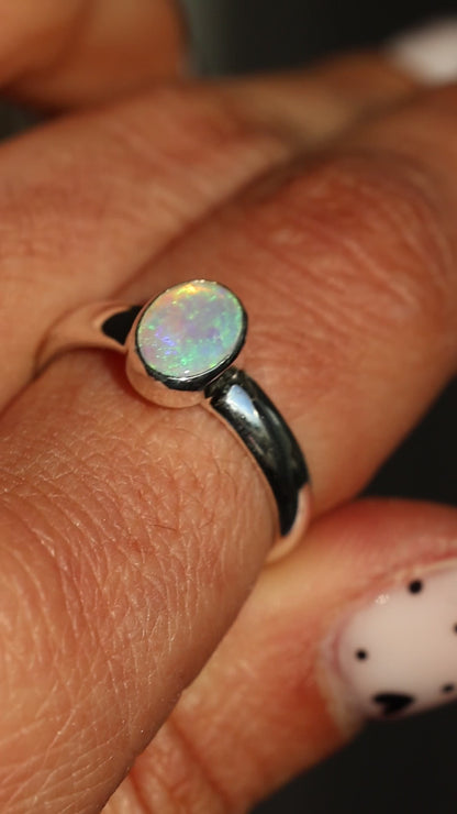Solid Coober Pedy Opal Ring (size 8)