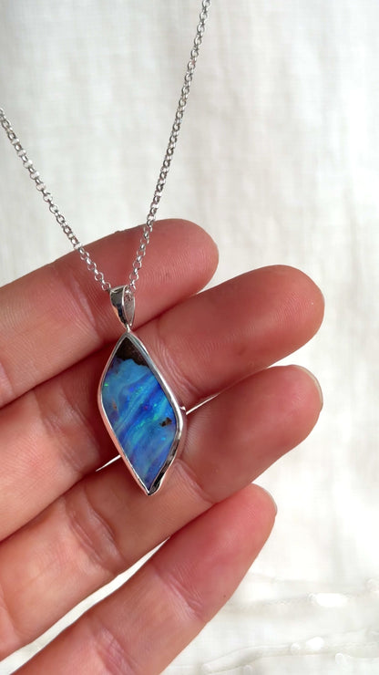 Mar - Solid opal Necklace