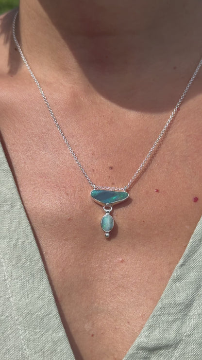 Keira — Lightning Ridge & Boulder Opal Necklace