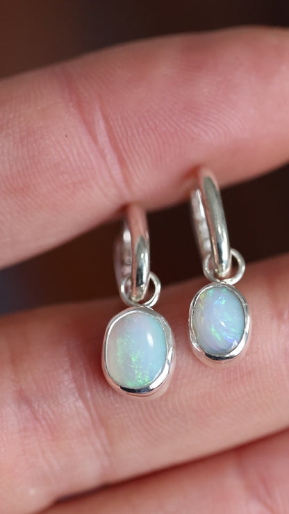 Sea Mist Opal Hoops
