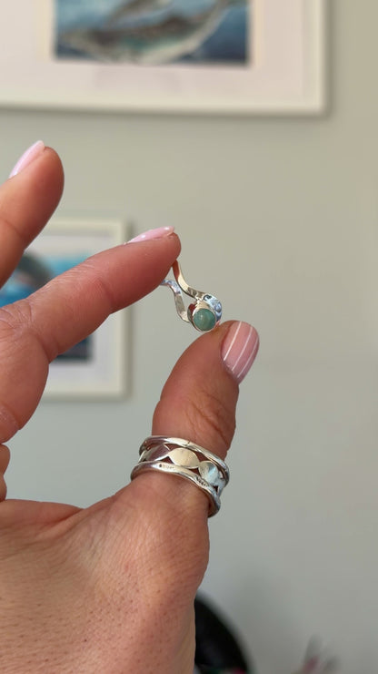 Wavy - Larimar Ring