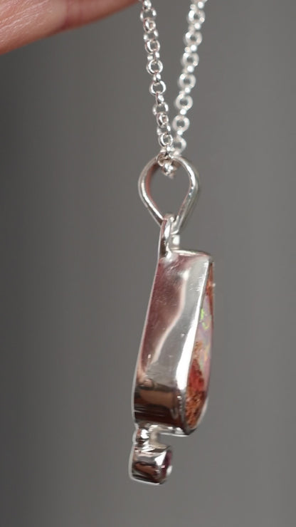 Opal & Pink Topaz Pendant