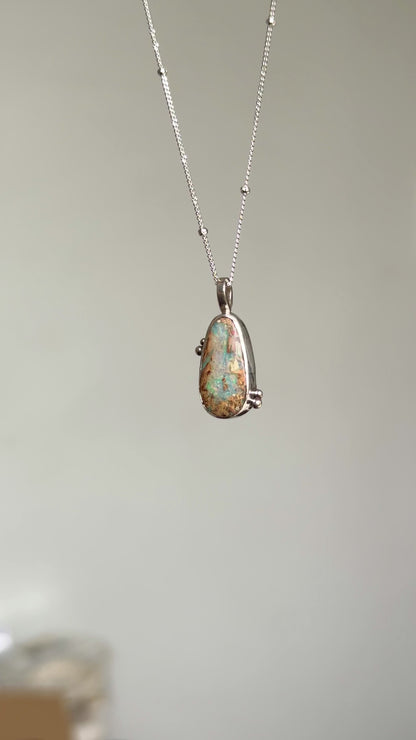 Amapola - Boulder Opal Pendant