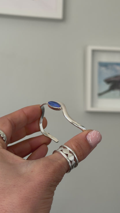 Wavy Boulder Opal Cuff