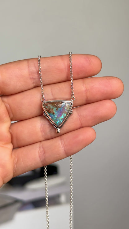 Iris - Boulder Opal Pendant