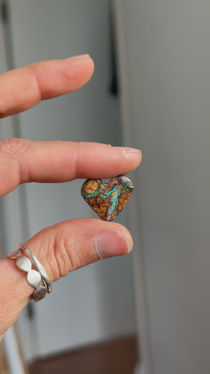 Sandy Cove — Boulder Opal Heart Necklace