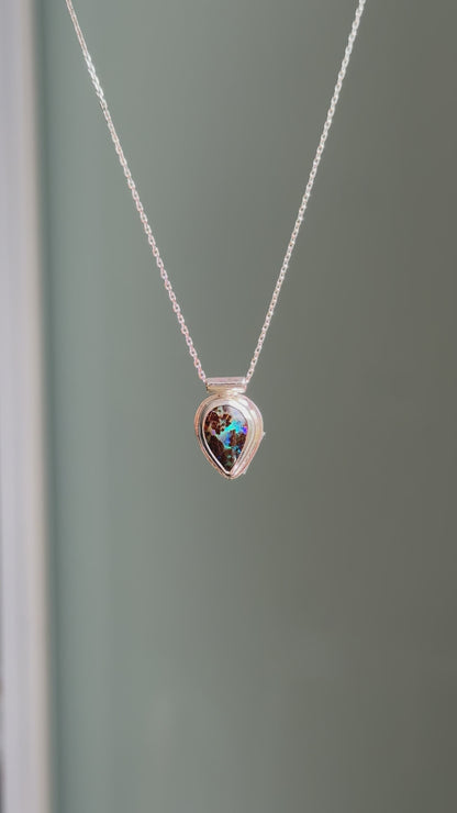 Matrix Opal Teardrop Necklace