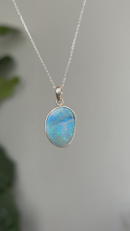 Bayview - Solid Lightning Ridge Opal Pendant