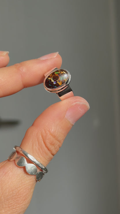 Ember - Matrix Boulder Opal Ring